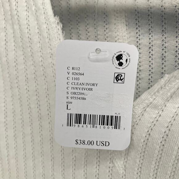 NWT FREE PEOPLE Care FP Day Off Tank Top Clean Ivory Large - Picture 5 of 5